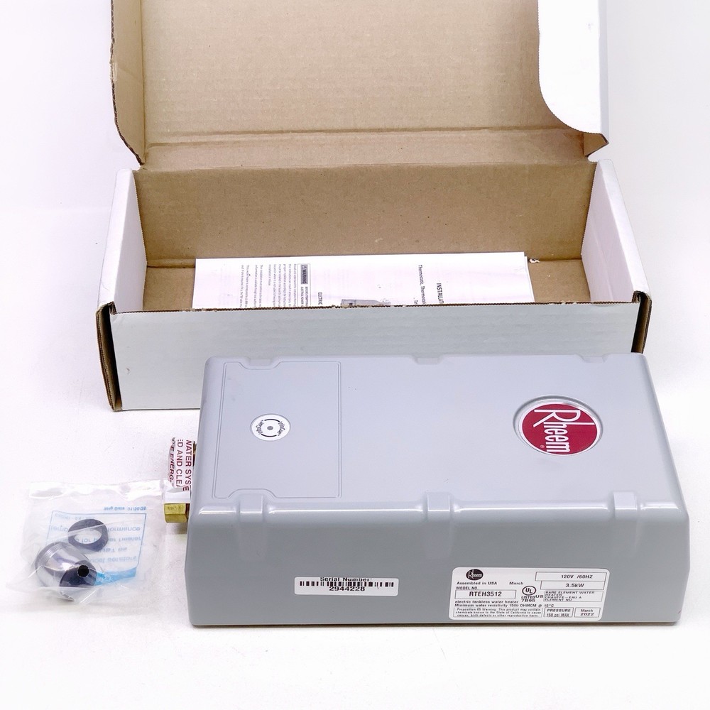 Rheem 3.5 kW, 120-Volt Non-Thermostatic Tankless Electric Water Heater RTEH3512
