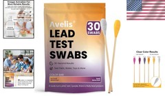 30 PCS Lead Kit for Dishes, Lead Testing Swabs for Paint & Jewelry,