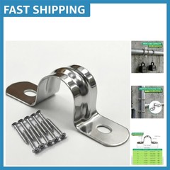 40PCS Stainless Steel Conduit Clamps – Fits 1/4″ Pipe NPS with 20 Screws
