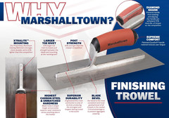 Premium USA-Made High Carbon Steel Finishing Trowel for Concrete & Masonry