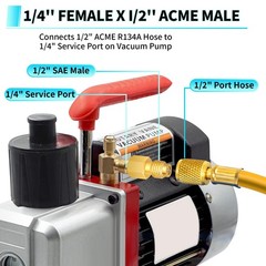 Brass R134A R12 R22 Tank Vacuum Pump Adapters Valve Remover for AC Charging