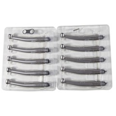 10 PCS Dental LED E-Generator Fiber Optic High Speed Handpiece 4 Hole NSK Style
