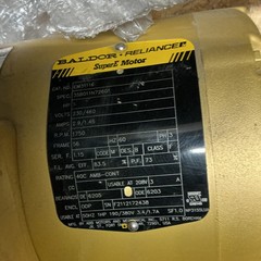 Baldor Reliance EM3116 Super E Motor 1HP 3-Phase 230/460V 1750RPM Foot-Mounted