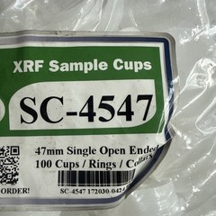 100 Pack SC-4547 – 47mm Single Open Ended XRF Sample Cups
