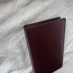 Day Timer Brown Leather Senior Pocket Planner Wallet Checkbook Organizer 4″ x 7″