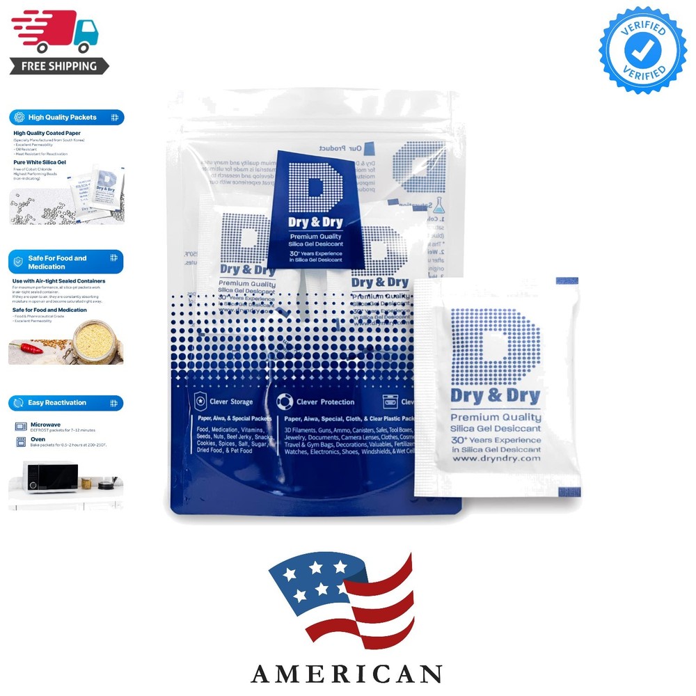 10 Gram [30 Packets] Silica Gel Packets Silica Gel Desiccants, Silica Gel Pac…