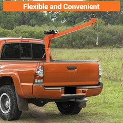 1100 lbs Electric Pickup Truck Crane Hoist Crane 360° Truck-Mounted Crane