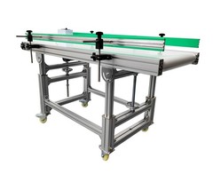 59×19.7in PU Belt Conveyor Machine Food Inclined Conveyor110V 120W Highly Adjust