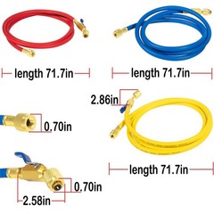 29986 Plus II 1/4″ Hose &Compact Ball Valve End Refrigerant Charging Hose 72″