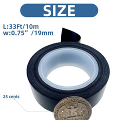 ZXTDBMBB 2Pcs Black PTFE Teflon 393 inches x 0.75 x 0.01 inches,