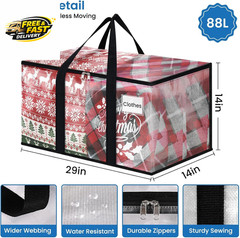 Heavy Duty Clear Moving Bags with Reinforced Handle and Double Zipper, Storage T