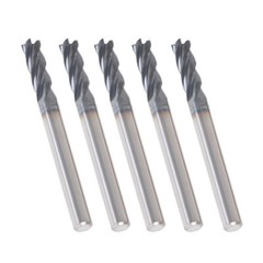 5Pcs 3/16″ 4 Flute Regular Carbide End Mill 2″ Overall Length TiALN COATED