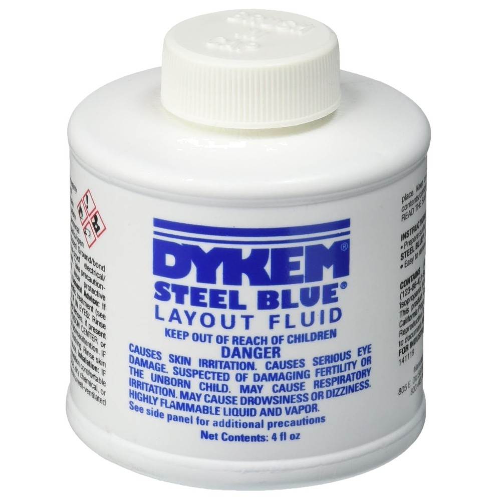 Glare-Free Blue Layout Fluid – Steel Surface Inspection