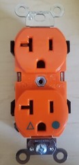 Leviton 8300-IGO Orange Receptacle – 20A/125V – Hospital Grade – Isolated Ground
