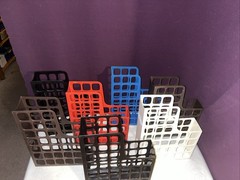 7 X Vintage Oxford DecoFile File Plastic Organize Magazine Holders Top Condition