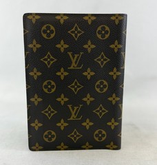 Vintage LOUIS VUITTON Monogram Canvas Agenda Calendar Cover Medium Brown