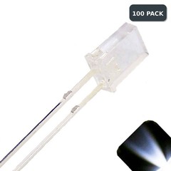 100 x 2x5x7mm Rectangle LEDs Cool Clear White LED Square x 2 5 7 – 7x5x2 mm