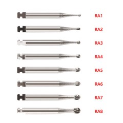 5-200pcs Dental Round Tungsten Carbide Bur Latch RA#1-8 for Slow Speed Handpiece