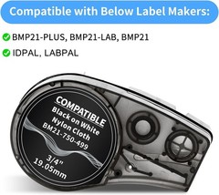 12x Compatible Label Tape Replacememt for M21-750-499 Cartridge with Ribbon 3/4