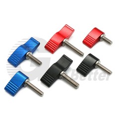 UNC1/4″ 3/8″ Clamping Thumb Screw Aluminum Tee 7/T Wing Knob Head Hand Grip Bolt