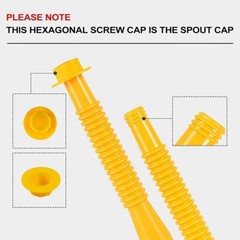 2✖ Replacement Gas Can Spout Nozzle Vent Kit for Plastic Gas Cans Old Style Cap