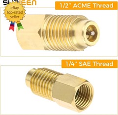 R1234YF Self-Sealing Can Tap with R134A Tank Adapter | 1/4″ SAE 1/2″ LH Thread V