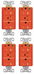 (case of 4) Eaton TRIG8362RNS 20 Amp TVSS Surge Protection Duplex Receptacle