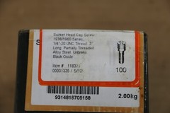 Unbrako 1/4″-20 X 3″ Socket Head Cap Screws #108371 100 Pieces