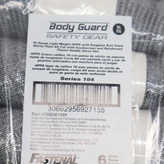 (6-Pairs) Fastenal Body Guard Saddle Glove 18 Gauge Cut A6 Polyurethane