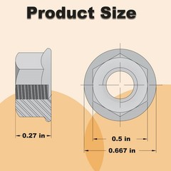 5/16-18 Serrated Flange Hex Nuts for Chainsaw Mower Snowblower