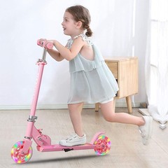 Scooter Kids Ages 3 and Up, 2 Wheels Folding Scooter, 3 Height Adjustable Children…