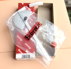 STARRETT No. C182 Satin Chrome Finish Steel Protractor. Made in the USA 🇺🇸!!