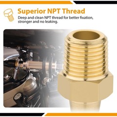 4pcs Brass Hose Barb Fittings 1/4″ Hose Barb to 1/8 NPT Male Thread Air Hose …