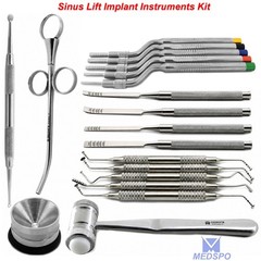 Dental Implant Sinus Lift Instruments Elevators Syringe Spreading Mallet Hammer