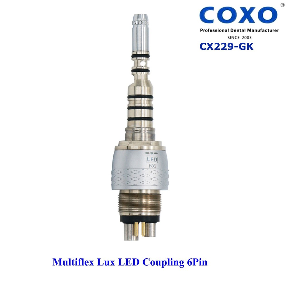 COXO Dental Fiber Optic LED High Speed Turbine Handpiece fit KAVO Coupler