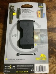 Nite-Ize Lite Holster Stretch Black Universal Flashlight Holder w/Belt Clip