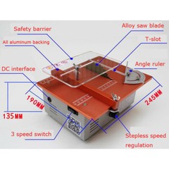 New Mini DIY Table Saw Table Woodworking Cutting Machine Acrylic Wood PCB Cutter