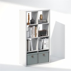 Pemberly Row 8-Cube Vinyl Record Media Storage Organizer in White
