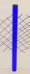 CLEAR BLUE TRANSLUCENT ACRYLIC PLEXIGLASS LUCITE ROD 1” DIAMETER 12” INCH LONG
