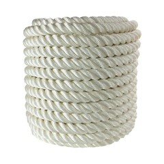 Premium 3 Strand Twisted White 100% Polyester Rope Low Stretch Outdoor Line