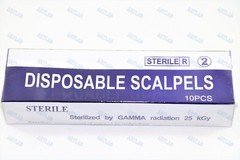 DISPOSABLE SCALPELS #10 TO #22 INDIVIDUALLY FOIL WRAPPED SINGLE USE DERMAPLANING