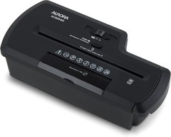 Professional Strip-Cut Shredder: Securely Shreds 8 Sheets & Credit Cards – Black