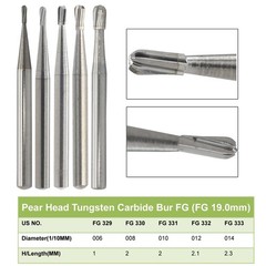 Wave Dental Carbide Bur FG 330 245 557 Pear Diamond Bur 830/008 010 High Speed