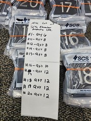 (QTY 96) SCS Products Elevator Door Jamb Floor Indicator Sign Black