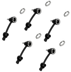 (5 pcs) DC Coax/Barrel Jack 2.1 x 5.5mm Panel Mount with Protective Rubber Cap