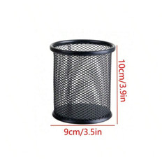 1 pc Black Durable Metal Mesh Pencil Holder Organizer for Office,School Supplies
