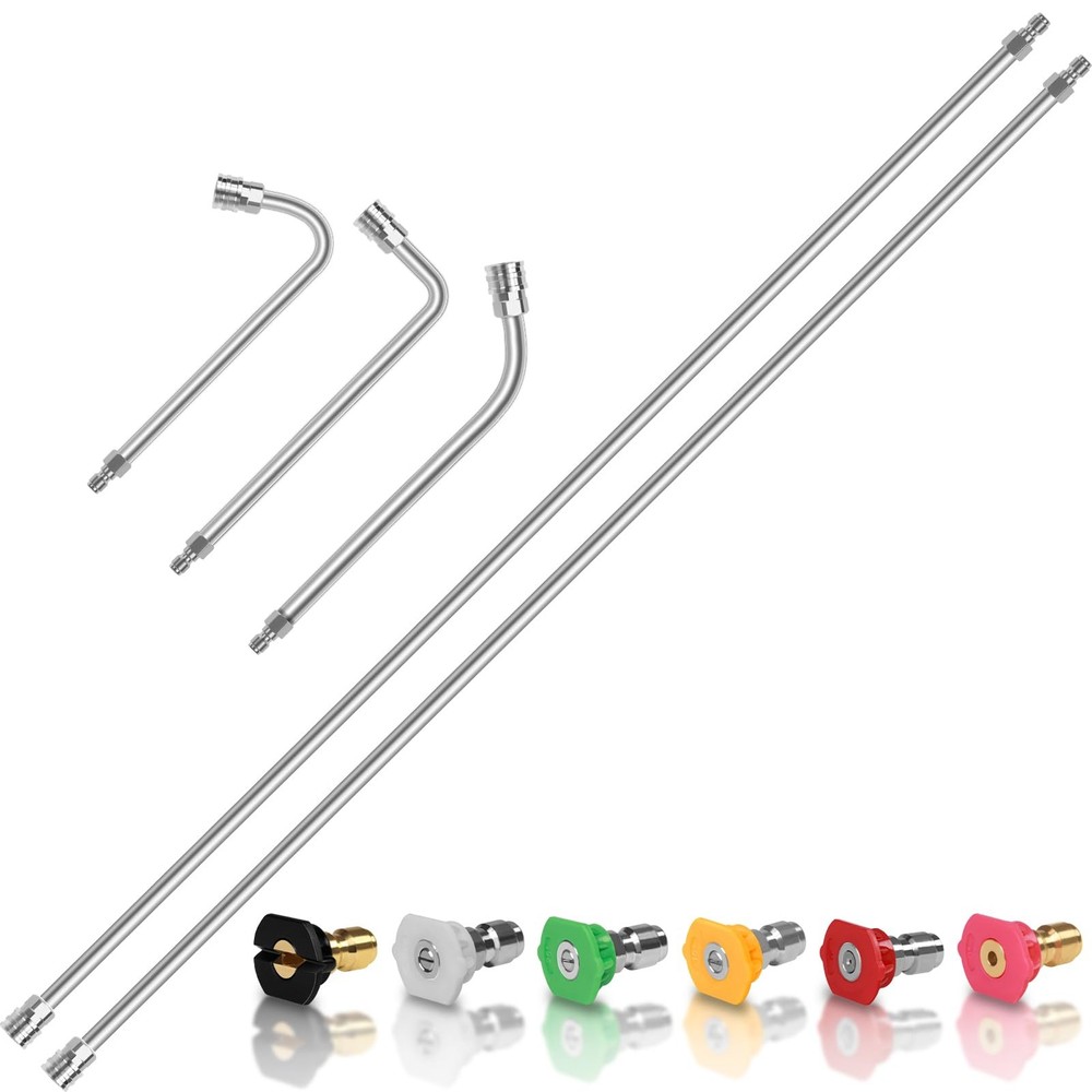 120″ Pressure Washer Extension Wand,2 Pack 60 Inch 120 inches, Sliver