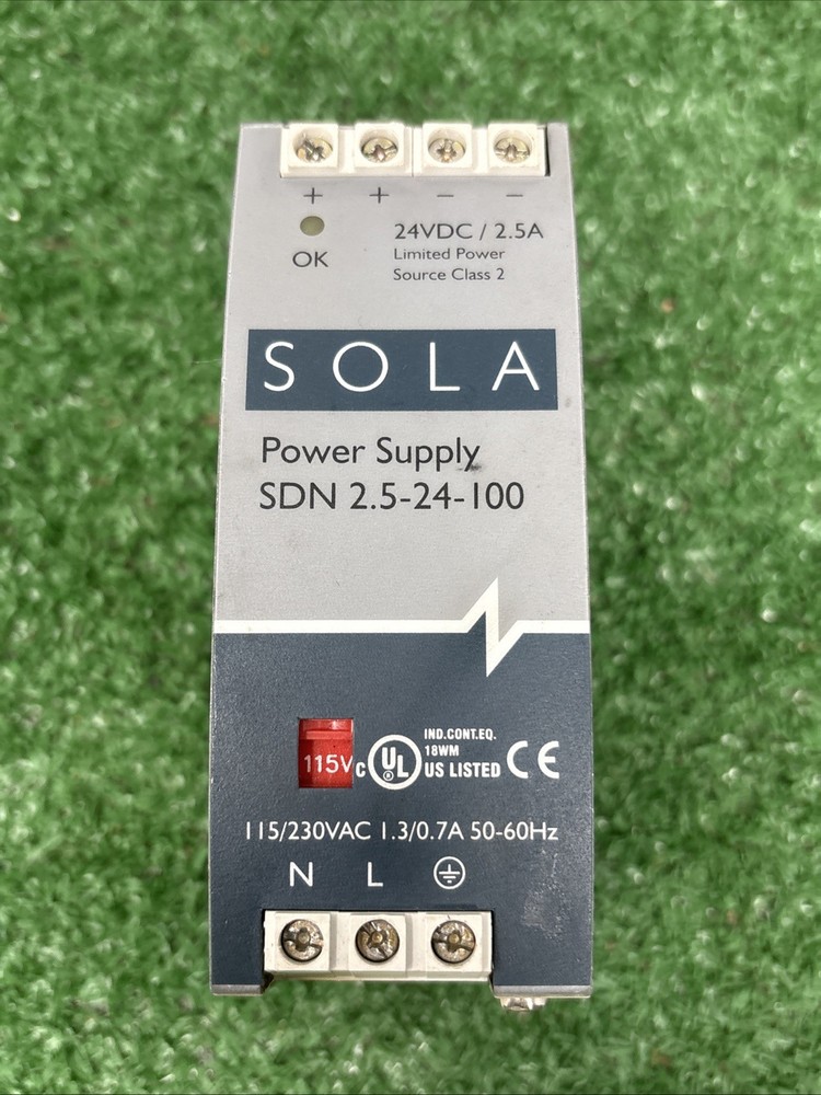 Sola SDN 2.5-24-100 Power Supply 115/230VAC 24VDC 2.5A