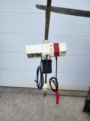 Coffing EC4006 2 Ton 120V 8′ Lift 6 fpm Top Hook Electric Chain Hoist Used Works