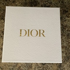 Authentic CHRISTIAN DIOR Empty White Textured Gift Box 8.5×8.5×4
